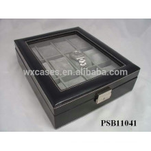 leather watch storage box for 12 watches wholesale PSB11041